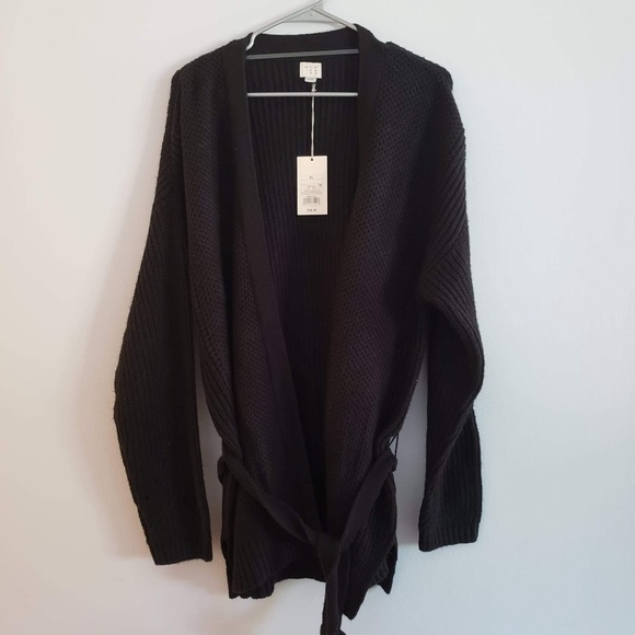 A New Day Sweaters - Women's Belted Open Layering Cardigan Sweater